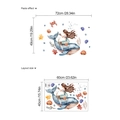 Watercolor mermaid and whale wall stickers for kids bathroom and bedroom wall decor - ZC354/40*60