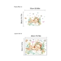 Sleeping baby princess wall sticker with flowers and butterflies in 53x36cm paste size - YD297 30x40cm