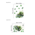 Adesivi murali con farfalle verdi e ninfee per decorazione pareti del soggiorno - PB501/30*40cm