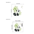 Adesivo murale panda per interruttore con bambù e libellula, 13x13cm autoadesivo - Stile Acquerello Panda (ZC680)