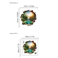 3D-Wandsticker Wasserfall mit Mauerdurchbruch-Effekt für Deko, Größe 27x27cm - SC184 30x30