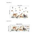 Watercolor animal wall sticker set with lion and giraffe in 83x54cm paste effect size - 30x90cm(ZB506)