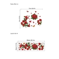 Red roses and butterflies wall stickers set for bedroom home decor layout and size - Red Rose Butterfly Style (ZB622)