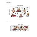 Cartoon polo bear car stars wall stickers for kids bedroom nursery wall decor - PC534 Style / 30x90 Size