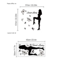Vinilo decorativo silueta mujer sexy con mariposas Sweet Lady adhesivo de pared decor - Estilo SC186 / 1 Hoja