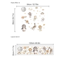 Astronaut animals wall decal featuring lion and penguin for kids room decor - Astronaut Animals Combination (SC305) / 30x120cm