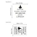 Yoga Meditations Wandaufkleber mit Silhouette und spanischem Text für Entspannungsecken - SC174 Stil