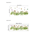 Adesivi murali autoadesivi con api e fiori selvatici per decorazione della camera - Stile Floreale Ape Acquerello (ZB505)