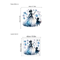 Self-adhesive princess silhouette wall sticker with colorful bubbles for home decor - Princess Silhouette (ZB536) / 40x40cm