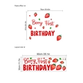 Adesivi murali fragola per il primo compleanno con motivi di frutta e scritte decorative - Stile Berry Primo Compleanno