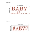 Adesivi murali Baby in Bloom terracotta con dimensioni di layout e montaggio finale - Stile Baby in Bloom (PC774)