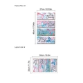 Inspirational watercolor mermaid wall decals for kids room with size dimensions - PC738/30x50 (Without Bag)