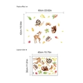 Pegatinas de pared de animales del bosque y hojas de otoño para decoración de interiores - HA054 (30*40cm)