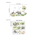 Jungle animals wall decal set with elephant, zebra, and lion for kids room decor - ZC307 (30x90cm)