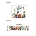 Vinilos decorativos de animales de la selva con panda y koala en estilo acuarela - Animales de la Selva (ZB759)
