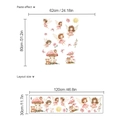 Fairy and mushroom wall stickers set with 80x62cm layout for kids room decoration - Pink Fairy Animal / 120cmx30cm