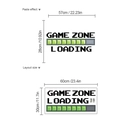 Zelfklevende muursticker Game Zone Loading in pixelstijl met een voortgangsbalk - Pixel Letters Stijl (SC228)
