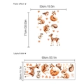Cartoon forest animals wall decal with fox and deer stickers for kids room decor - Watercolor Forest Animals Style (SC369/30*90)
