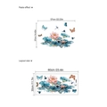 Vinilos de loto y mariposas acuarela tamaño 60x30cm y efecto de pegado de 57x37cm - Estilo Loto Acuarela (ZB932)