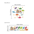 Cartoon panda wall sticker set with rainbow and cloud motifs for nursery room decor - RA534/30*120