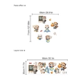 Cartoon owl wall stickers for bedroom with Believe in Yourself text 69x71cm - RA532/30*90 (Without Bag)