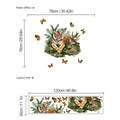 Adesivi murali tigre e piante tropicali con dimensioni del layout ed effetto finale - SC386/30*120