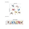 Cartoon airplane and star wall stickers for kids room decoration in layout and paste size - ZB798/30*120 (No Bag)