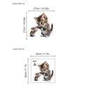 Waterdichte muursticker met kat en muis voor decoratie van keuken en badkamer - 30x30cm (SC203)
