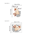 Funny angry goose toilet sticker with Don't go Flush text for bathroom decor - 30x25cm Duck