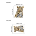 Realistischer Leopardenkopf-Wandaufkleber mit Layoutmaßen für die Heimdekoration - Leopard (TA047) / 30x40