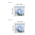 Adesivo murale 3D con finestra e montagne innevate, dimensioni layout e posa 40x40cm - SC204/40x40 (Senza Borsa)