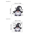 Halloween gnome wall sticker with white beard and spiderweb hat variant design - Gnome Wizard Style (YA299)