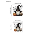 Sticker mural d'Halloween nain et citrouille, dimensions de mise en page 30x30 cm - YA301/30*30 (Sans Sac)