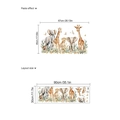 Aquarell Dschungel-Wandtattoo mit Elefanten und Giraffen Maße ca. 67x45cm groß - Elefanten- und Giraffen-Stil (ZB957)