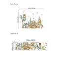 Forest animal wall stickers set with cute bear fox and owl for nursery decor - Bear & Fox (ZB852) / Large