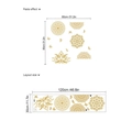 Pegatinas de pared de mandala y loto dorado con acabado champán autoadhesivo - Mandala Dorado (30x120cm)