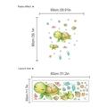 Muursticker set oceaan thema met groene schildpadden en vissen in lay-out formaat - Sc402-30x80-turtle (zonder Etui)