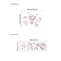 Rainbow unicorn wall stickers with layout size 90x30cm and finished paste effect 66.5x53.5cm - Rainbow Unicorn (TA011)