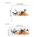 Pegatinas de pared de perros animados para decoración de habitación infantil y salón - Estilo Perro Dibujos Animados (SC418)