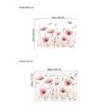 Wandtattoo mit rosa Mohnblumen und Libellen inklusive Layoutgröße und Klebeeffekt - ZD716/30*90*2 (Ohne Beutel)