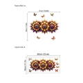 Colorful mandala flower and butterfly wall decal set with layout dimensions and paste effect - Mandala Floral Butterfly Style (ZB831)