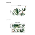 Adesivo murale piante tropicali con pappagalli e farfalle in formato layout - Stile Piante Tropicali Pappagallo
