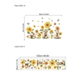 Adesivi murali girasoli con scoiattoli e conigli dimensioni del layout e posa - Motivo Girasole (ZB969)