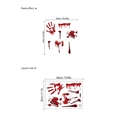 Halloween bloody handprint wall sticker with realistic splatter decals 42x42cm size - 30x40 Specification (Without Bag)