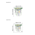 Paarse wijnstok en lavendel bloemen PVC toilet muursticker set, afmeting van 30x30cm - 30x30cm