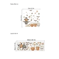 Halloween scarecrow and pumpkin wall sticker set with paste effect and layout dimensions - ZD840 Style (ZD840) / 30x90cm