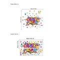 Pegatina de pared Play Room arcoíris con globos de colores y estrellas infantiles - Multicolor Play Room (ZB822) / 30x90cm x 2 Hojas