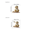 Sticker mural singe réaliste avec détails de mise en page et dimensions d'effet - Jeune Singe (TA078)