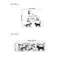 Adesivo murale gatto Halloween dimensioni 90x30cm ed effetto finale 72x72cm - ZD826/30x90cm (Senza Borsa)