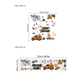 Halloween wall sticker set with pumpkin, ghost, and cat motifs, including layout and size details - ZD821/30*120 (Without Bag)